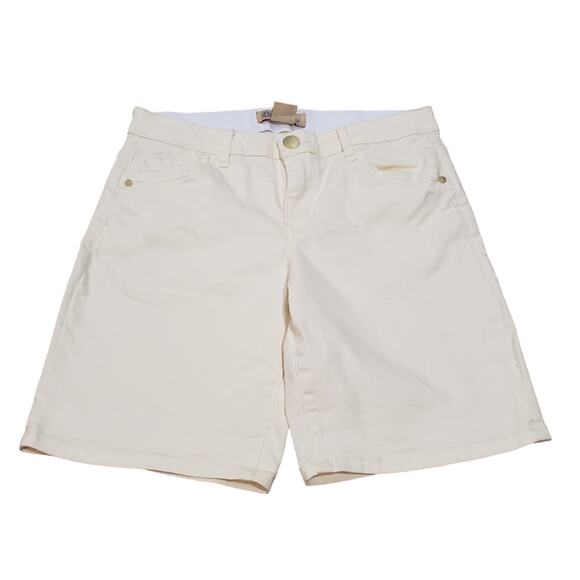 Democracy " Ab " Technology Yellow Bermuda Cotton Shorts Dress Walk Trousers - Picture 1 of 7